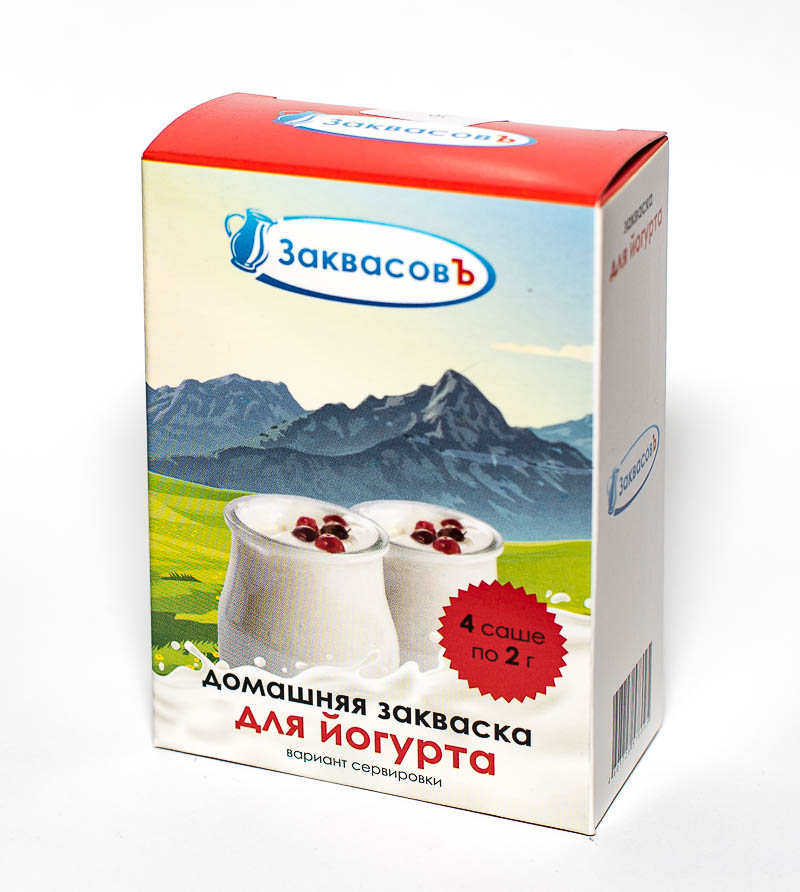 ЗаквасовЪ «Йогурт»,
упаковка 4 саше по 2 гр.
+ 1 саше в подарок! ЗаквасовЪ «Йогурт»,
упаковка 4 саше по 2 гр.
+ 1 саше в подарок!